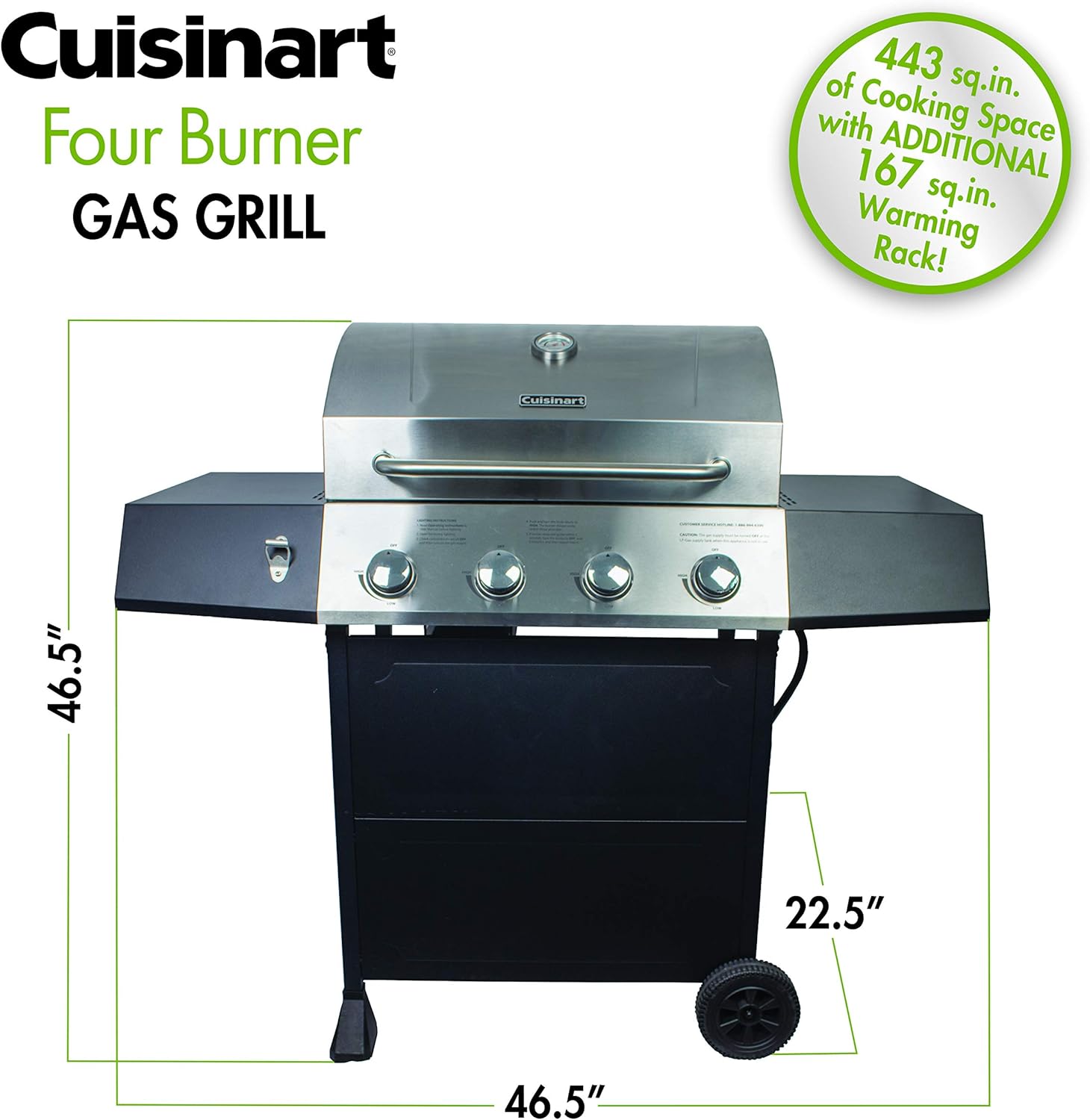 review Cuisinart CGG-7400 Propane, Full Size Four-Burner Gas Grill