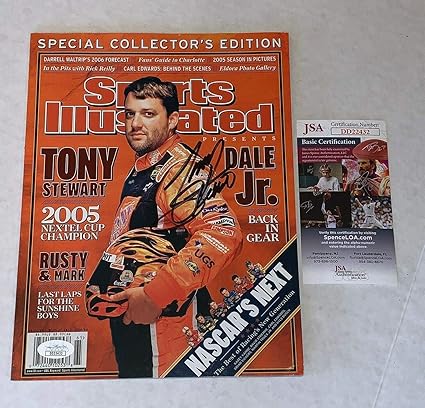 Tony Stewart Signed Sports Illustrated Magazine Autographed Si No Label Jsa Autographed Nascar Magazines At Amazon S Sports Collectibles Store