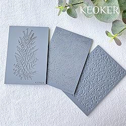 Keoker Polymer Clay Texture Sheets, Clay Texture