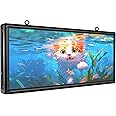 YS Outdoor P6 Programmable LED Sign(40"x 18"), WiFi + USB Control Digital Signage Scrolling LED Sign, Advertising Message Board,Open Signs for Business, RGB Full Color Display
