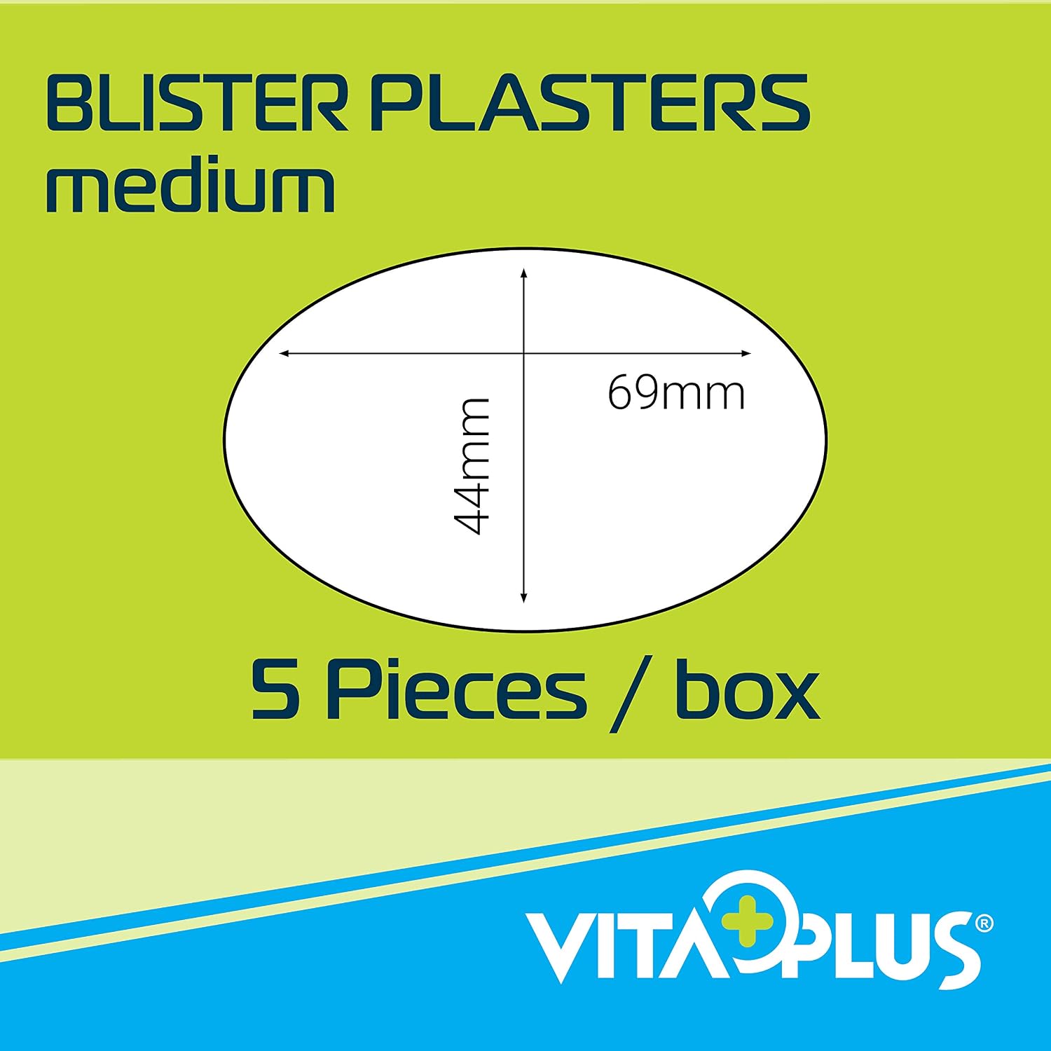 VITAPLUS Medium Blister Plaster, 5 Hydrocolloid Plasters, 55x37mm, 5's, Beige, 5 Count (Pack of 1) - Image 3