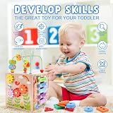 KMTJT Wooden Activity Cube Montessori Toys for 1 2 3 Year Old Toddlers view 4