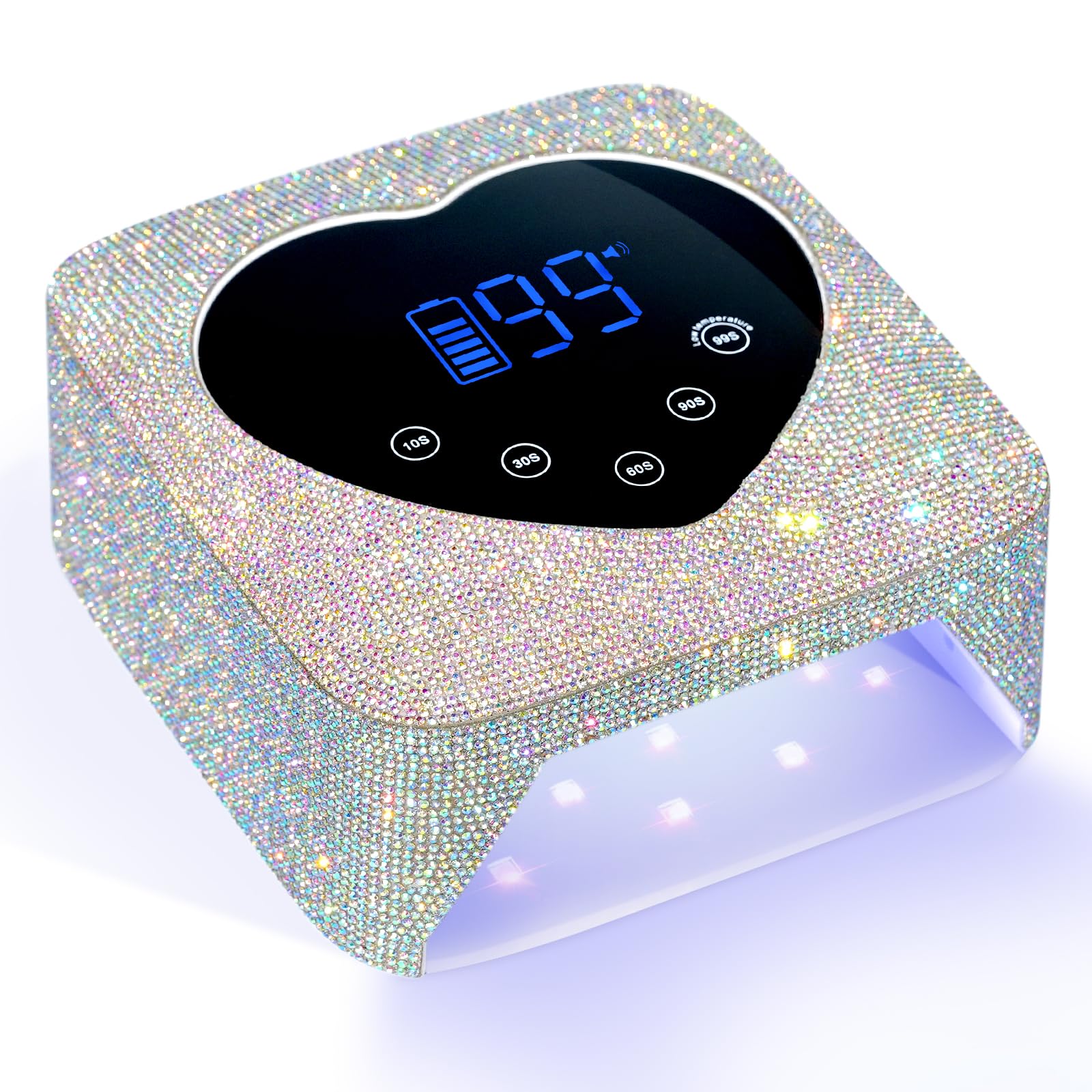 Photo 1 of CHRISTINE SHELLY UV LED Nail Lamp 72W Rechargeable Sparkly Wireless Nail Dryer Gel Polish Light with 5 Timer Setting Professional Quick Dry Curing Lamp with Display Auto Sensor for Salon & Home