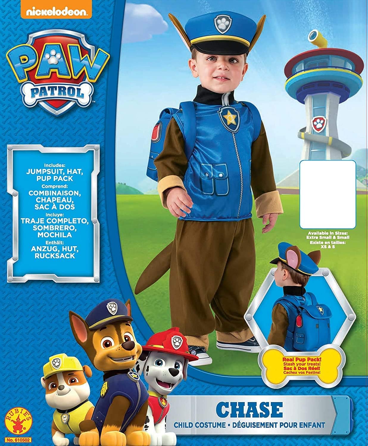 Rubie's Paw Patrol Chase Child Costume, Toddler: Toys & Games