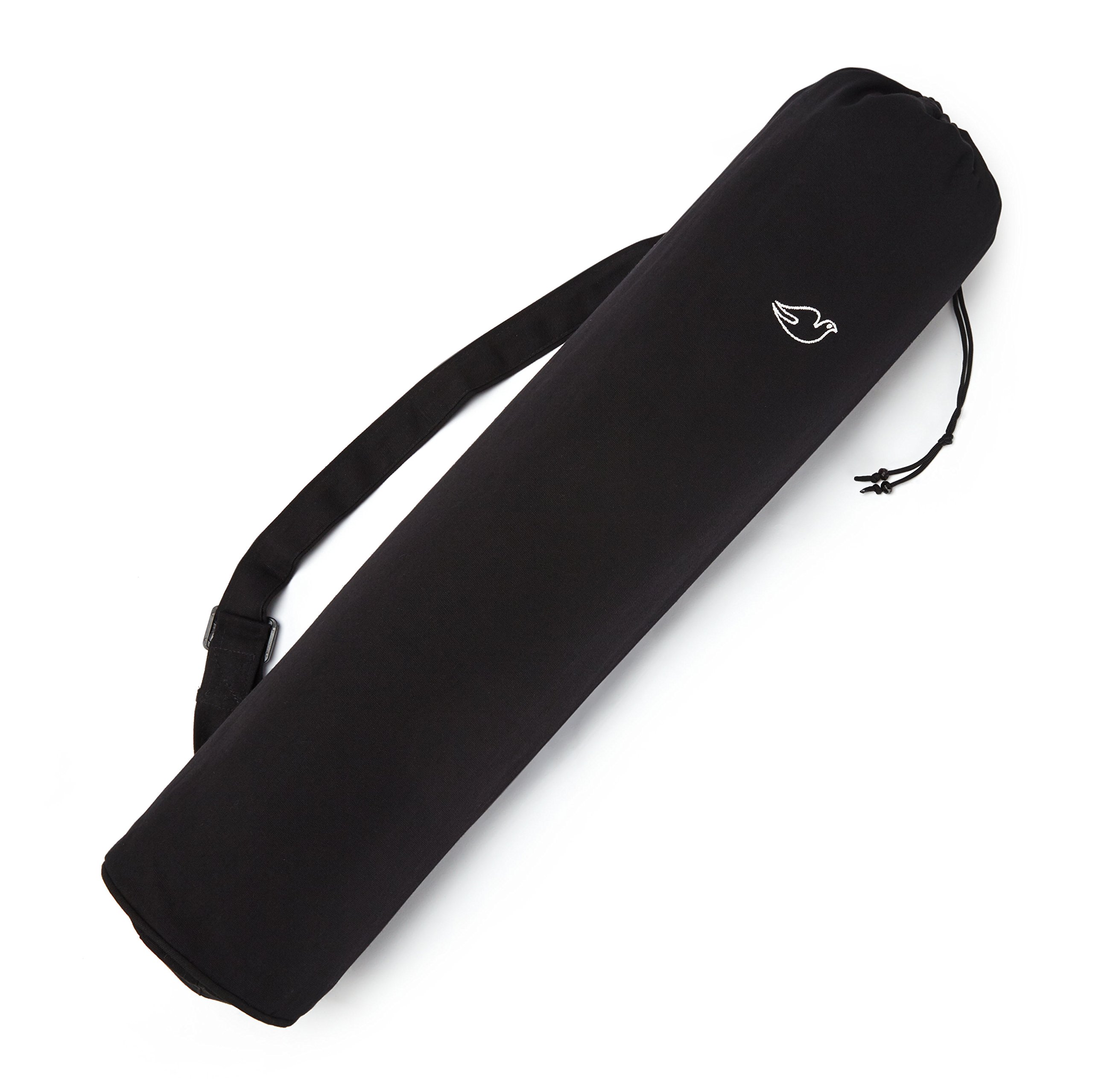 Blue Dove Yoga Kerala Yoga Mat Bag made from Organic Cotton (Black)