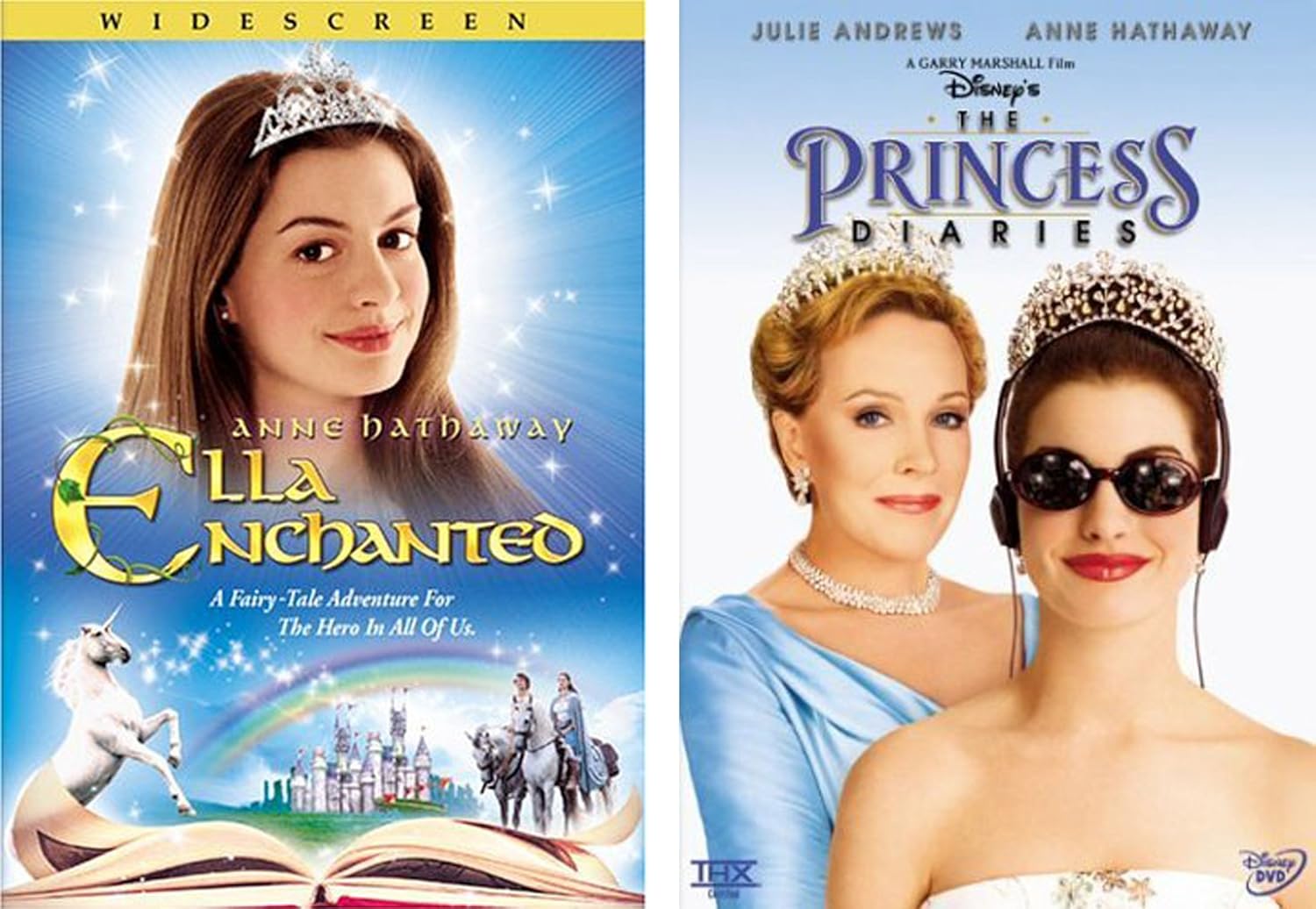 Amazon Com Princess Anne Hathaway Collection Disney S The Princess Diaries Full Screen Ella Enchanted 2 Movie Bundle Anne Hathaway Julie Andrews Hugh Nancy Eric Idle Tommy O Haver Garry Marshall Movies Tv