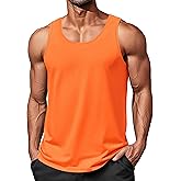 EKLENTSON Men's Workout Tank Top Summer Quick Dry Gym Shirts Muscle Sleeveless Cotton Shirt Moisture Wicking Beach