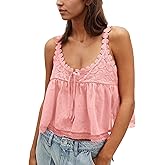 Gacaky Womens Summer Boho Lace Tank Top Casual Beach Vacation Y2k Tops Fashion Crop Tops Clothes 2026