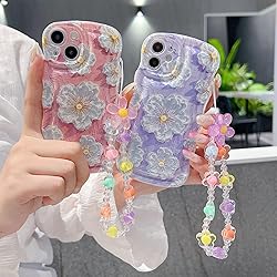 for iPhone 13 Mini Curly Wavy Case, Cute Colorful