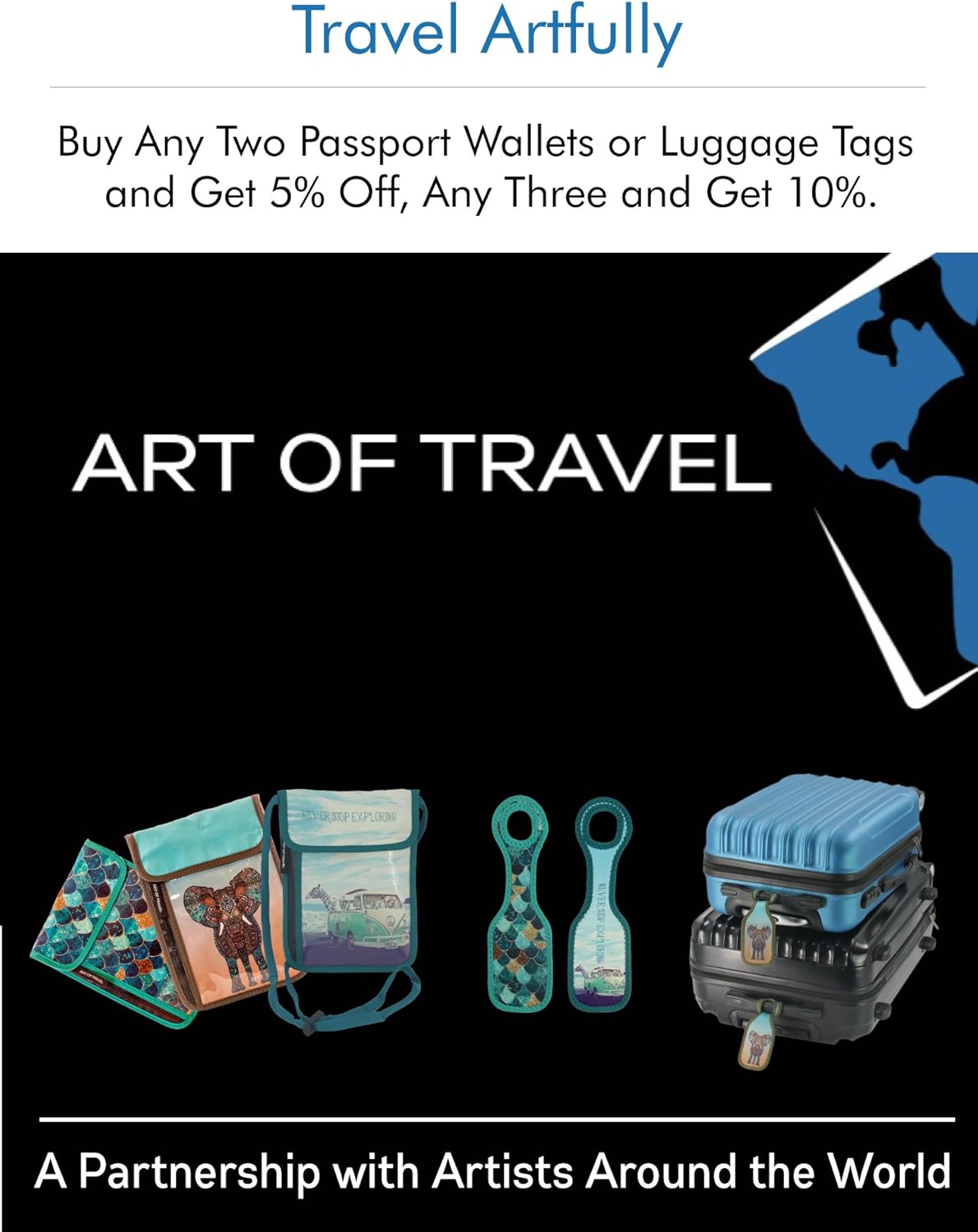  | Neoprene Designer Luggage Tags by ART OF TRAVEL - Birches | Luggage Tags