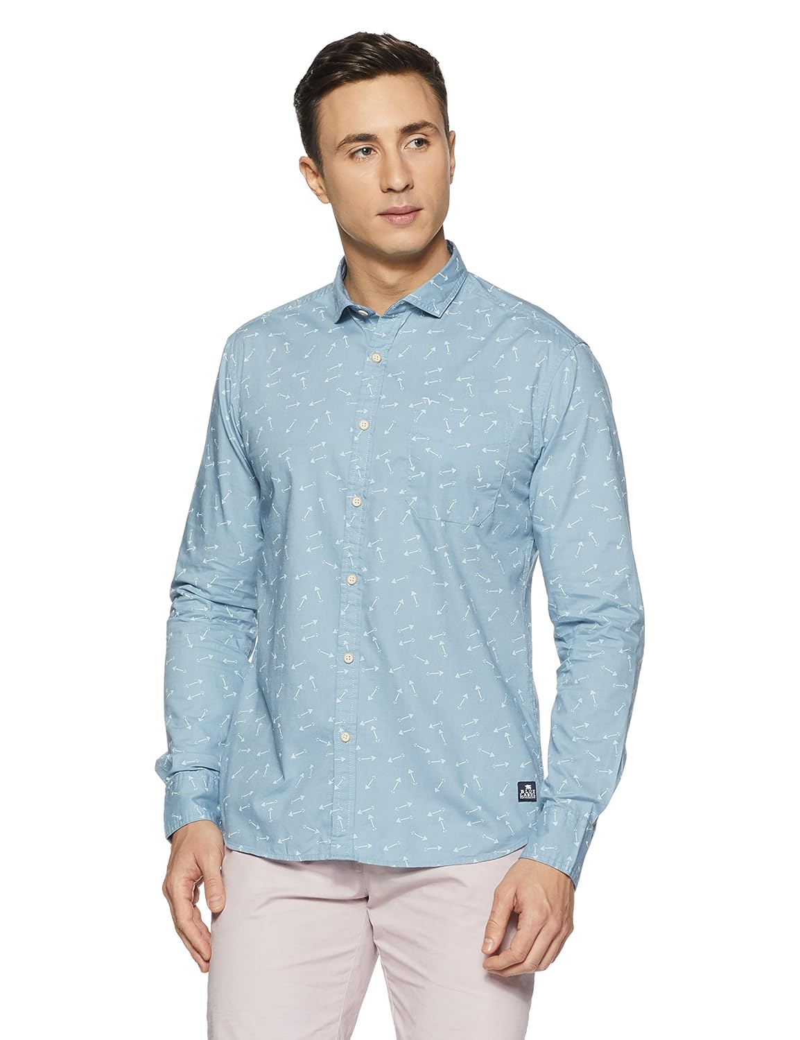flying machine men's printed slim fit casual shirt