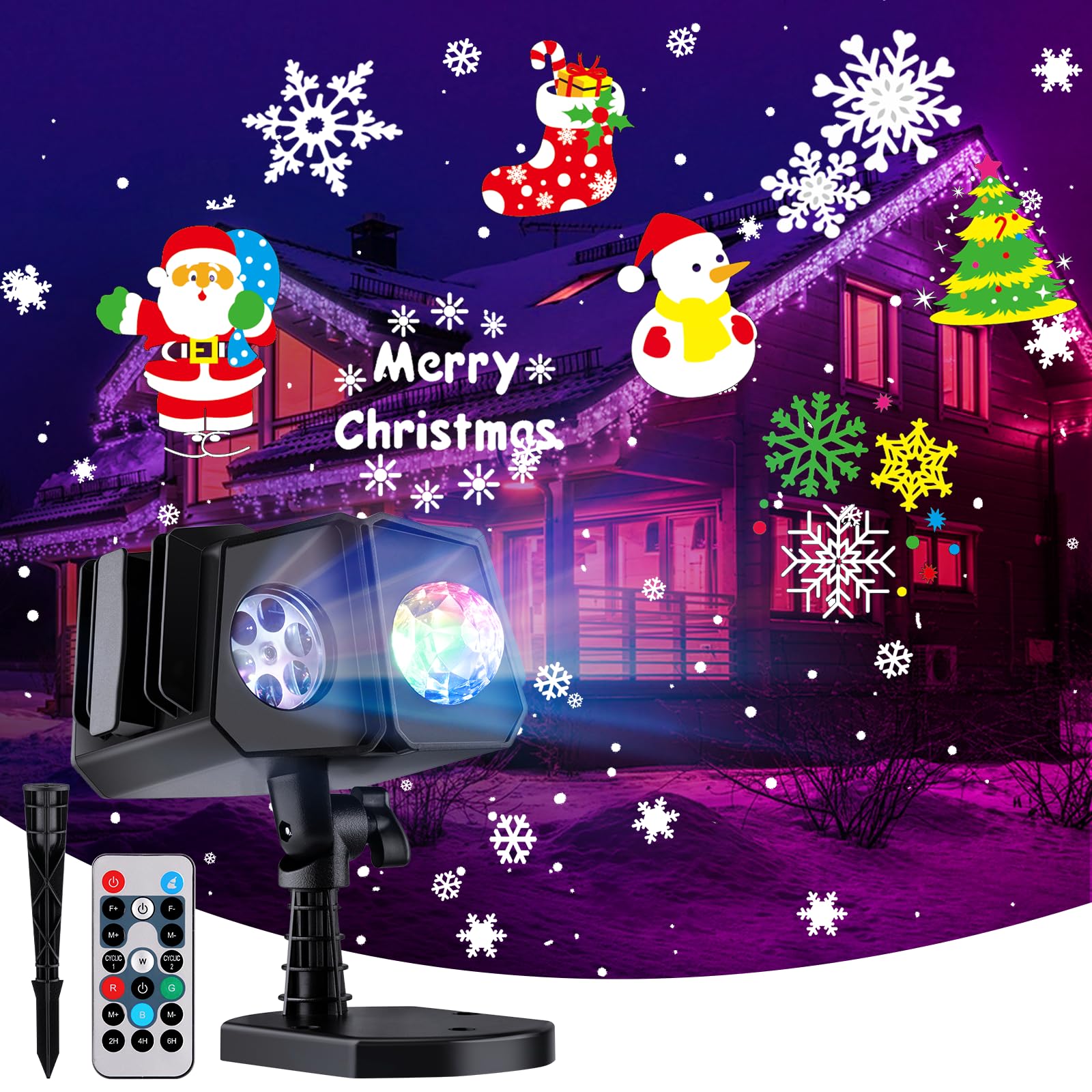 Photo 1 of **************MISSING REMOTE***********
SmartDawn Christmas Projector Lights Outdoor 26 HD Effects (3D Ocean Wave + Patterns) Waterproof with Timer Holiday Projector Lights for Indoor Christmas Halloween Night Disco Party, RGB + Multicolor