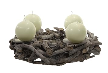 Adventskranz Wood Grau Naur Holz Weihnachtskranz Holzkranz