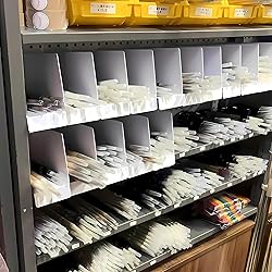 50 Pack PVC Shelf Dividers, 15"x 6" Closet Dividers