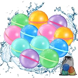 12Pcs Reusable Water Balloons, Magnetic Self