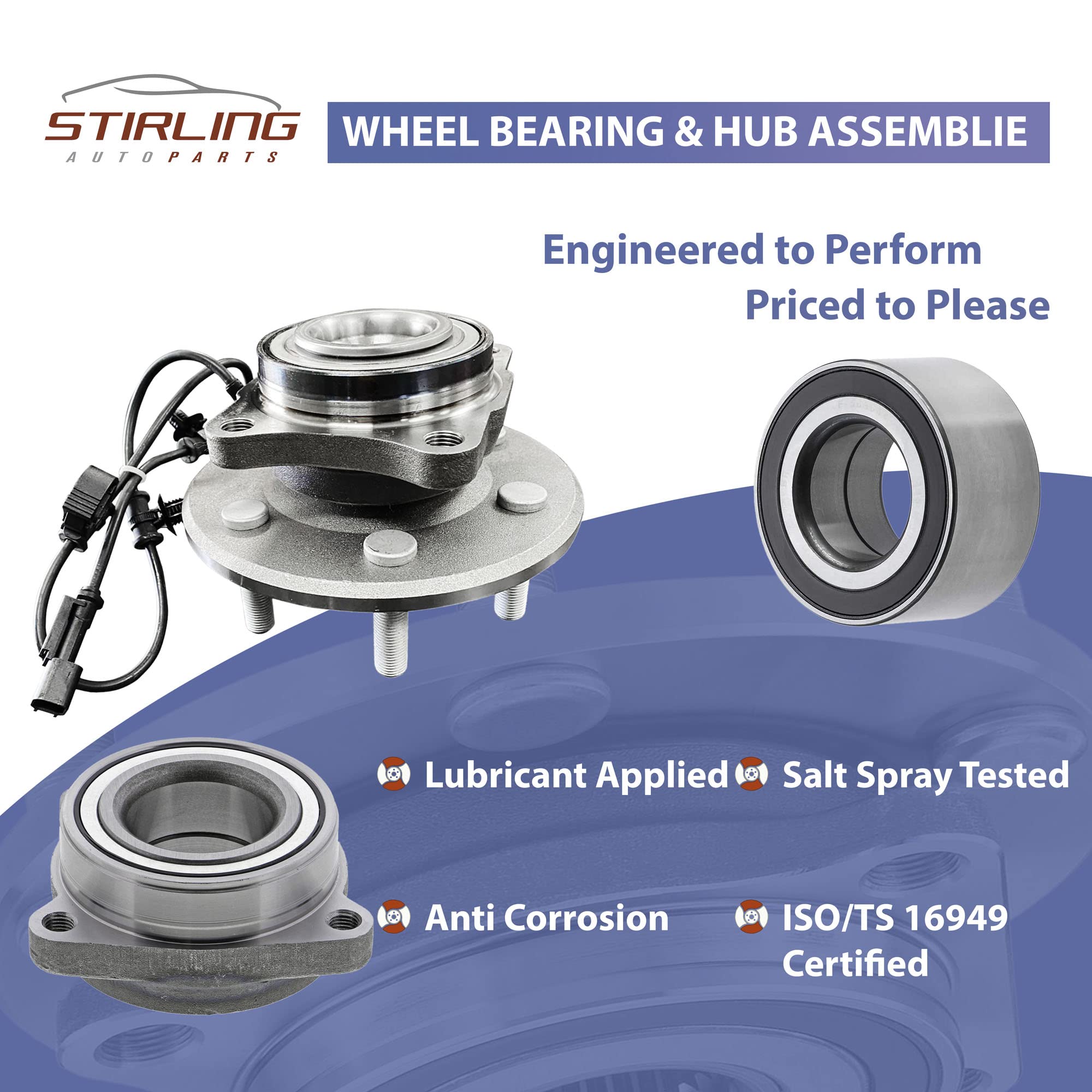 Stirling P512497PR_H013R - Pair 2 Rear Wheel