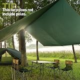 Bessport Camping Tent Tarp 3x4m Waterproof PU3000mm with Eyelets & Stakes view 7