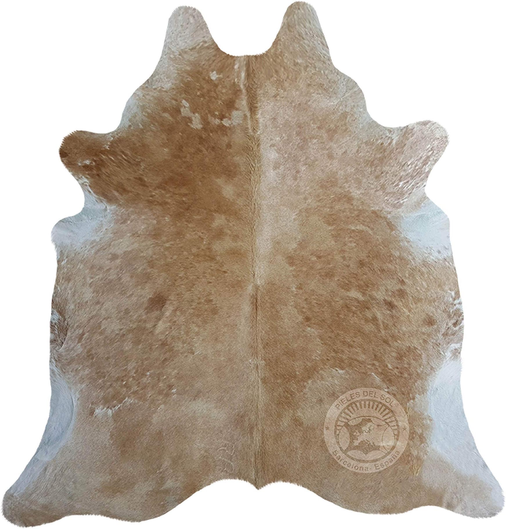 Cowhide rug light beige 220 x 200 cm – Premium Quality from Sunshine Cowhides