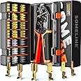SOMELINE® Open Terminal Connector Crimping Tool Kit, 2.8/4.8/6.3mm Male Female Non-Insulated Disconnect Terminals, AWG 24-14 Crimping Pliers for Molex 2.13/2.36mm, AMP - TE CONNECTIVITY Connectors