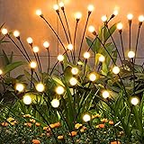 ZFNN Solar Garden Lights Outdoor, 4 Pack Firefly