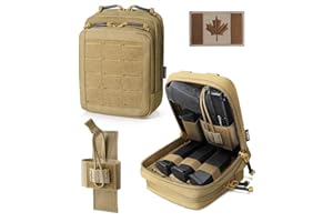 WYNEX Molle Admin Pistol Pouch for Concealed Carry, Tactical EDC Belt Pouch Gun Bag Utility Tool EMT Organizer Pouch CCW with