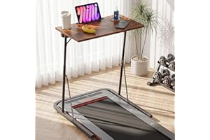 Lilvduybz Adjustable Bike Trainer Desk,32"-47" Bike Workstation Standing Desk, Loads 150lbs Treadmill Desk Workstation, Porta