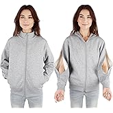 Women's Sherpa Lined Stand Collar Dialysis Jacket - Comfort with Arm Zipper | Hassle-Free Port Access & Hemodialysis Clothing