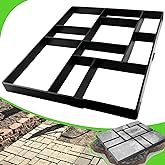CJGQ Jumbo Size 23.6"x19.7"x1.8" Walk Maker Reusable Concrete Path Maker Molds Paver Lawn Patio Yard Garden DIY Walkway Pavement Paving Moulds (10-Grid)