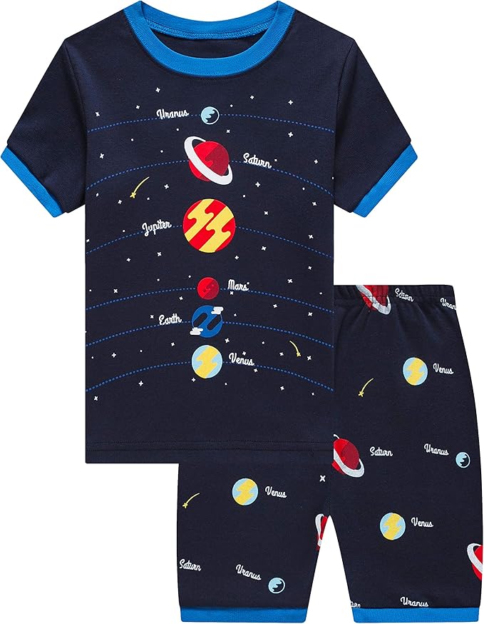 Boys Pajamas 100 Cotton Pjs Toddler 2 Piece Sleepwear Kids Short Set 2t10t