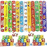 NovaHance 36 PCS Slap Bracelets Christmas Party Favors,Bulk Snap Bracelet Party Favors Supplies for kids&teens Gifts Teacher Classroom School Favors Prizes Christmas Gift