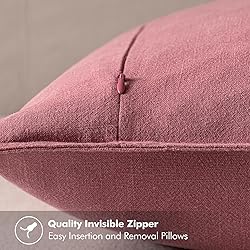 MIULEE Decorative Linen Euro Sham Pillow Covers