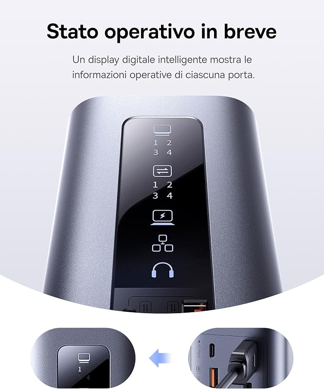 Spacemate 11 in 1 Docking Station con Alimentatore 3 Monitor