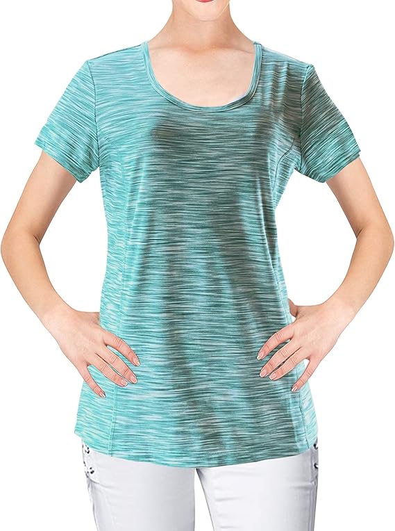 Mondetta Women's Crew Neck Active Tee Clothing, Shoes