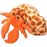 Wild Republic Hermit Crab Plush, Stuffed Animal, Plush Toy, Gifts for Kids, Hug’Ems 7 inches