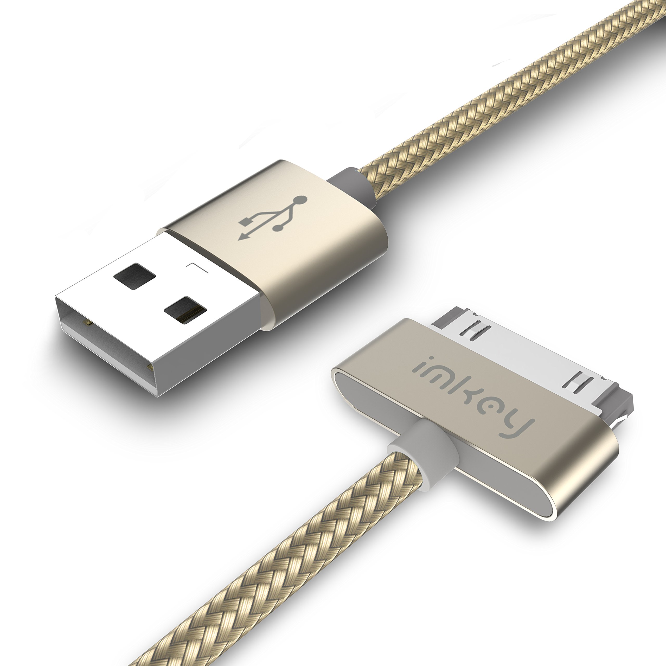 Samsung Galaxy Tab Cable, IMKEY Premium 6.5 Feet TangleFree Braided USB to 30 Pin Sync Data