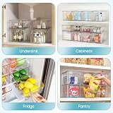 Vtopmart 4 Pack Clear Stackable Storage Drawers with Handles view 9