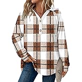 Angerella Hoodies for Women Oversized Sweatshirt Loose Fit Casual Long Sleeve Drawstring Button Hooded Fall Tops