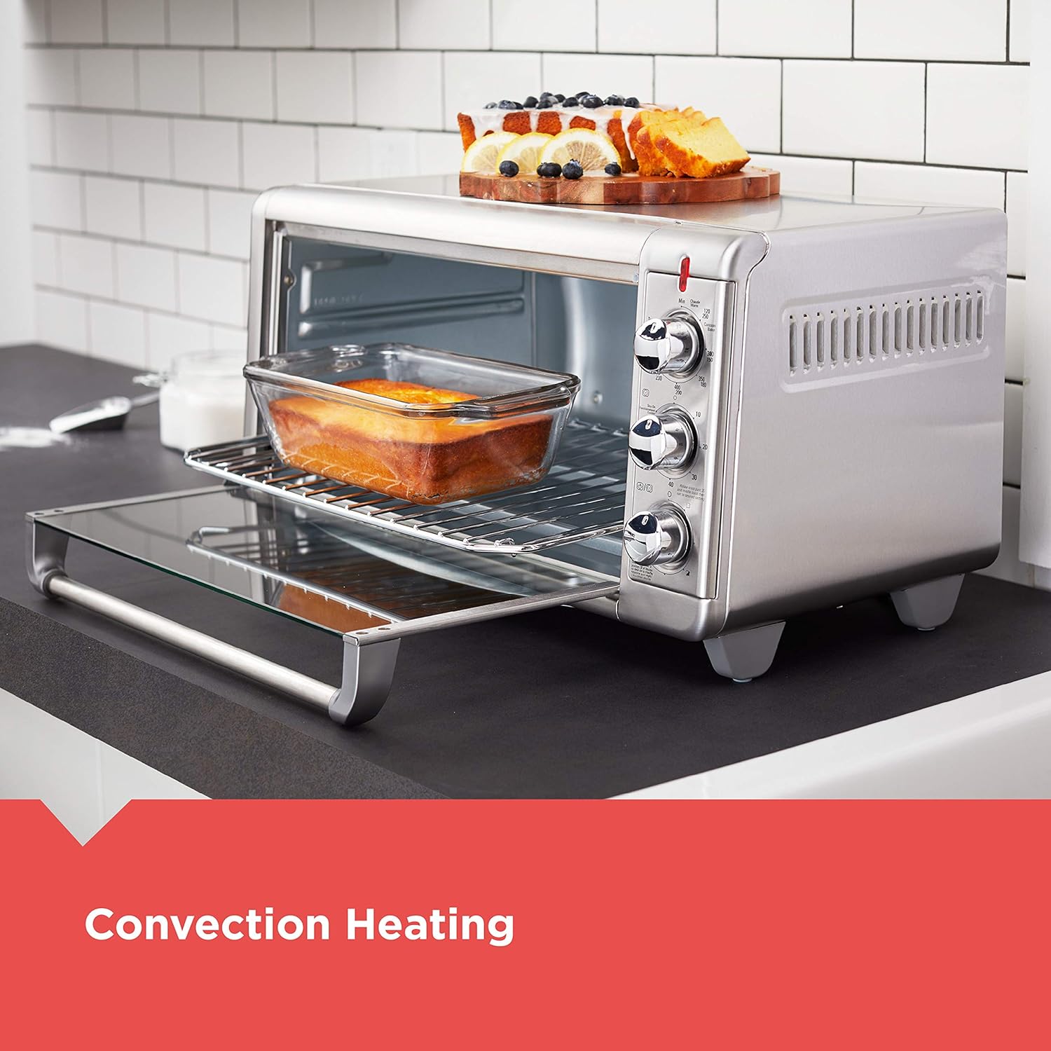 Black+Decker TO3265XSSD Extra Wide Crisp ‘N Bake Air Fry Toaster Oven, Silver, Fits 9" x 13" Pan: Kitchen & Dining
