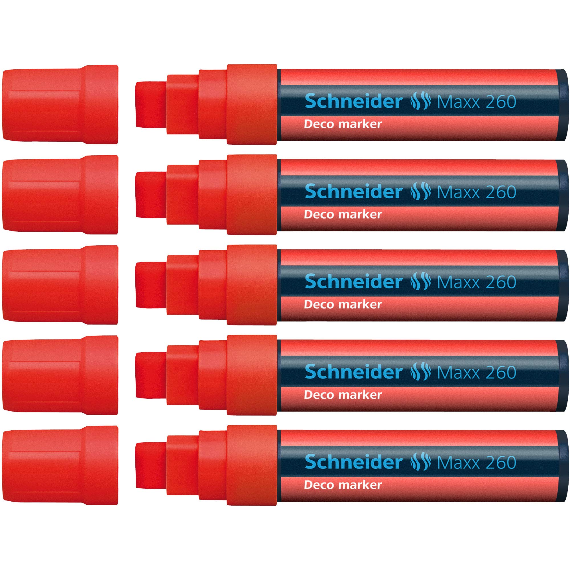 Schneider Maxx 260 Chalk Marker - Red (Pack of 5)