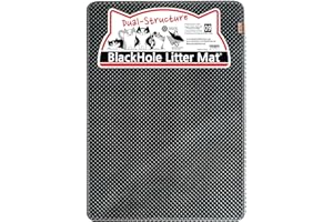 BlackHole Litter Mat Blackhole Cat Litter Mat - Extra-Large Size Rectangular 36" X 25" (Dark Gray)