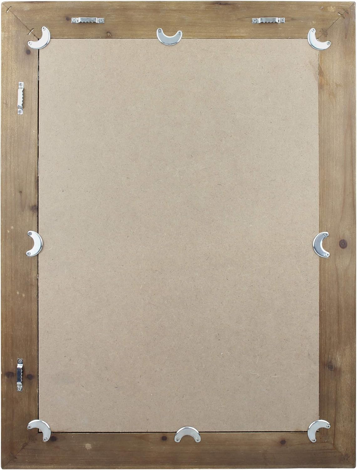 Stonebriar Rectangle Natural Wood Hanging Wall Mirror, Medium, Brown: Home & Kitchen