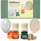 Lifelines Sensory Immersion Gift Set - Unique Sensory Gifts | Includes Everyday Aromatherapy Diffuser, Fidget Grounding Stone &amp; 2 Essential Oil Blends