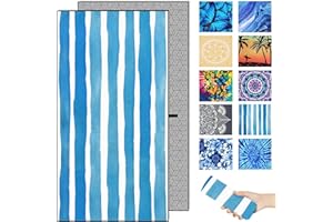 MARGELIFE Sand Free Microfiber Beach Towels Adult-Quick Fast Dry Beach Oversized Accessories Travel Swim Pool Camping Essentials Lightweight Compact Packable Sandless Resistant Must Haves Items Gifts Family
