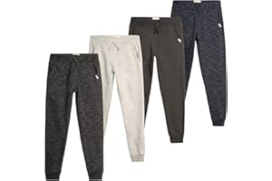 Weatherproof Vintage Boys' Jogger Pants - 4 Pack Soft Fleece Athletic Sweatpants for Boys - Boys Casual Track Joggers (4-20)