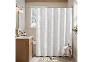 jinchan Black and White Shower Curtain Inky Moss Black Herringbone Chevron Zig Zag Waterproof Fabric Modern Farmhouse Shower Curtains for Bathroom with 12 Hooks 70x72 Inches