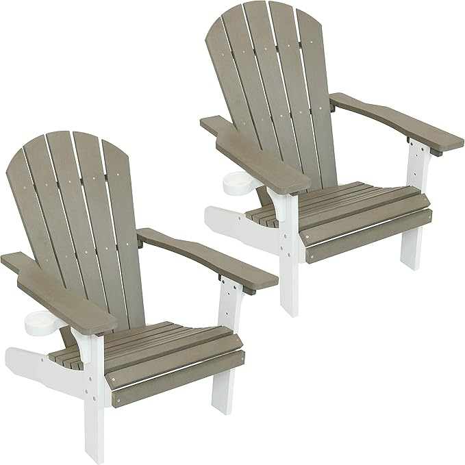 Sunnydaze AllWeather Adirondack Patio Chair with TwoTone