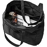 Bagelite Extra Large Canvas Tote Bag for Women Men, Utility Work Bags with Zipper