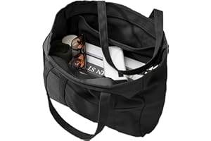 Bagelite Extra Large Canvas Tote Bag for Women Men, Utility Work Bags with Zipper