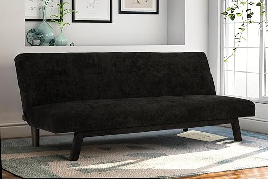 Amazon Com Dhp Austin Futon Black Microfiber Furniture Decor
