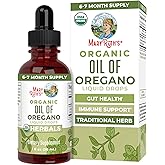 MARYRUTH'S Organic Oil of Oregano Liquid Drops, Sugar Free, 6 Month Supply | 60% Carvacrol, Immune Support Supplement, Traditional Use Herb, Vegan, USDA Organic, CLP Certified, Non-GMO, 200 Servings